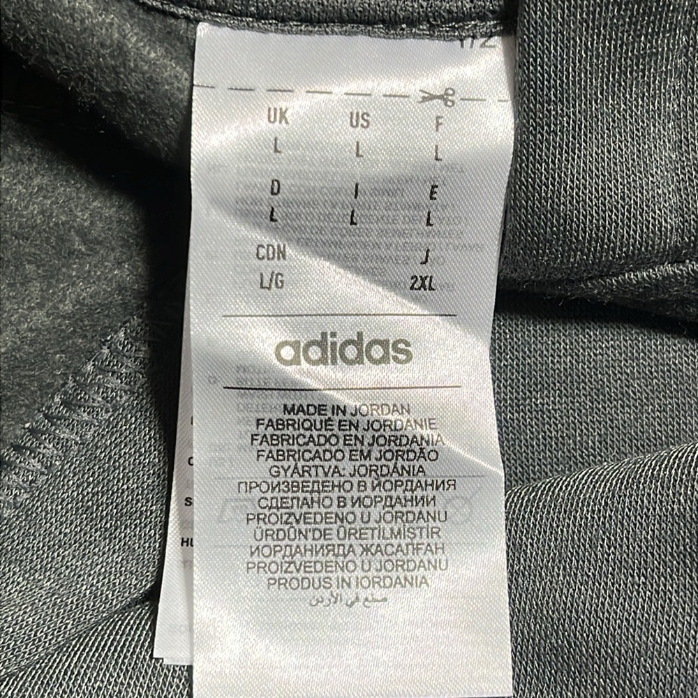 Adidas Men's Regular Fit Kangaroo Pockets Hoodie - Gray large - Picture 7 of 8